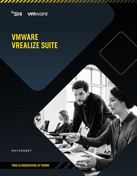 VMware vSAN thumbnail showing company logo, title, and two people discussing what they see on a computer