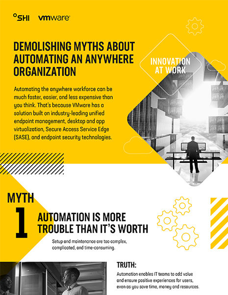 Infographic - Demolishing Myths About Automating An Anywhere Organization infographic icon