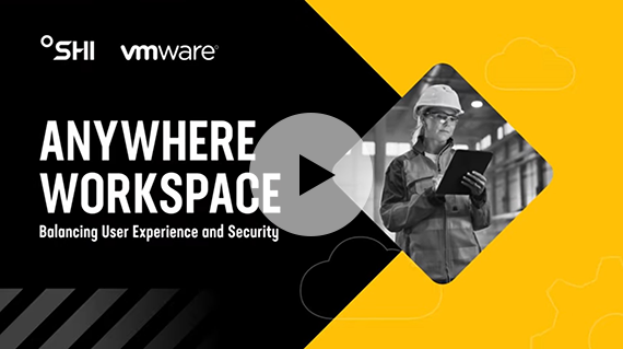 VMware Anywhere Workspace video icon- woman with hardhat and clipboard